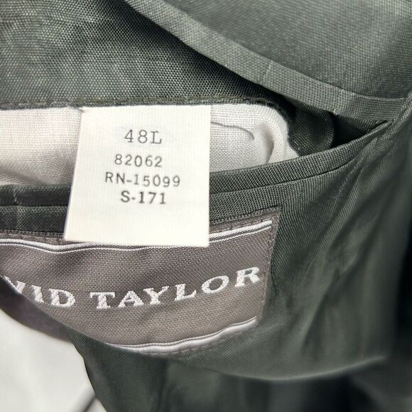 David Taylor Sport Coat Blazer Mens 48L Gray Gold Button Detail - Picture 9 of 16